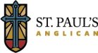 St. Paul's Anglican Church logo featuring a cross and colorful shield design.