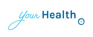 Text logo for "Your Health" in blue and teal colors, featuring a plus symbol.
