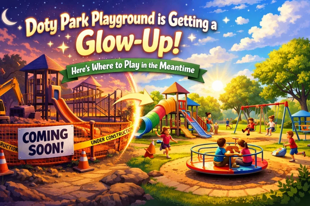 Doty Park Playground is Getting a Glow-Up! Here’s Where to Play in the Meantime
