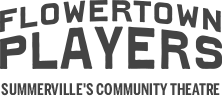 Logo for Flowertown Players, Summerville's community theatre, featuring bold text.