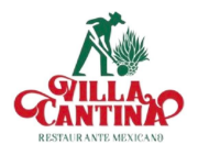 Logo features a man planting an agave plant with "VILLA CANTINA" and "RESTAURANTE MEXICANO" text.