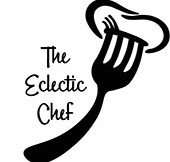 Logo features a fork and chef's hat with the text "The Eclectic Chef.