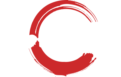 Logo for Wok N' Roll Chinese Restaurant featuring stylized text and a circular design.