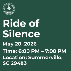 Event details for the Ride of Silence on May 20, 2026, from 6:00 PM to 7:00 PM in Summerville, SC.