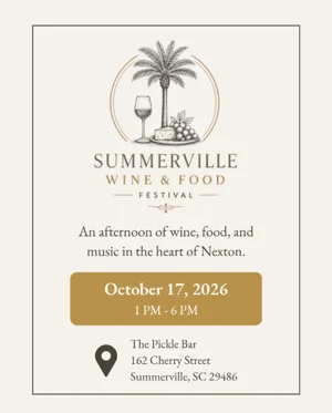 The Pickle Bar launching inaugural Summerville Wine & Food Festival