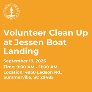 Volunteer clean-up event details for Jessen Boat Landing on September 19, 2026, from 9:00 AM to 11:00 AM.